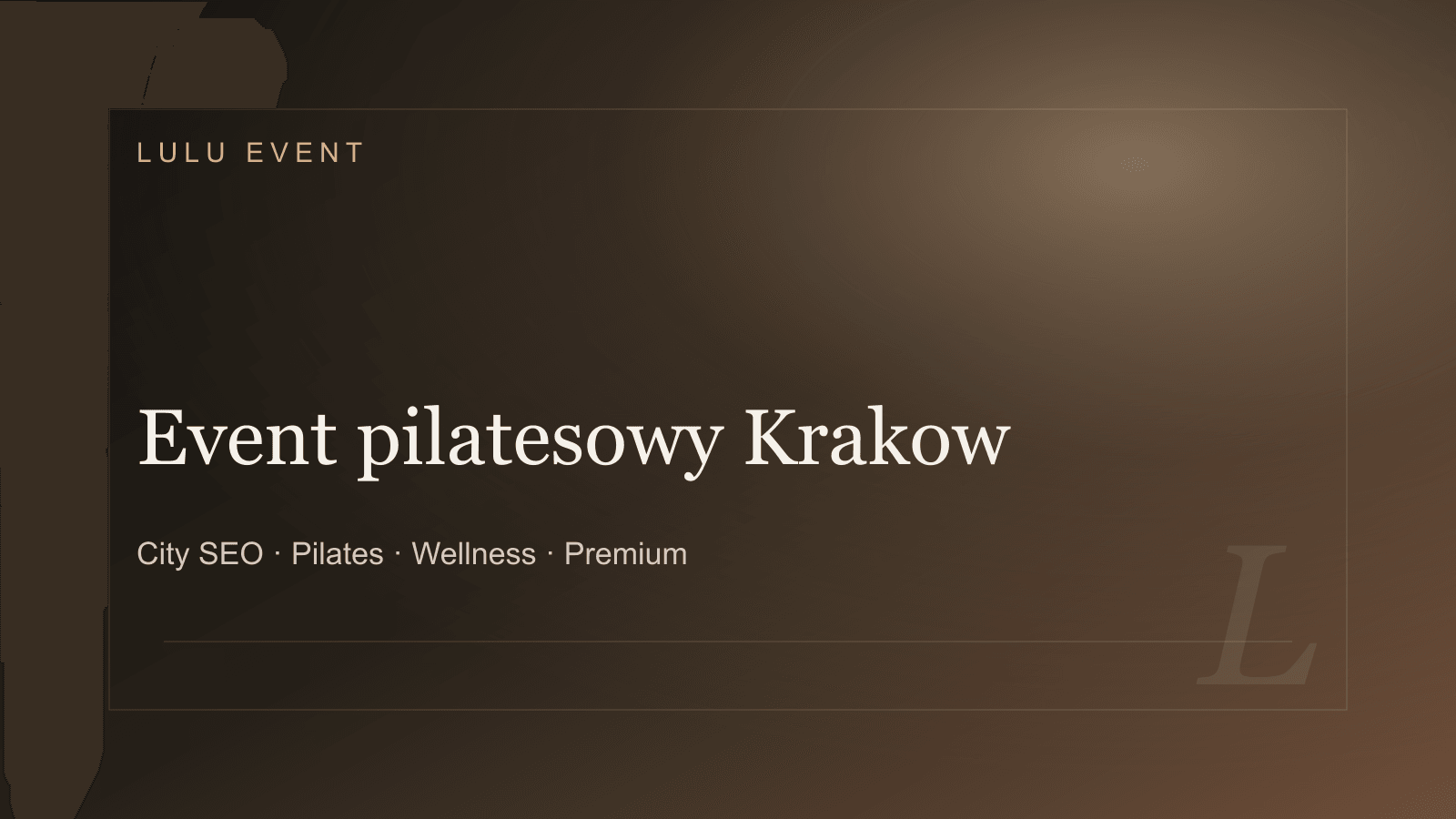 Premium cover for Event pilatesowy Kraków: lokalizacje i formaty