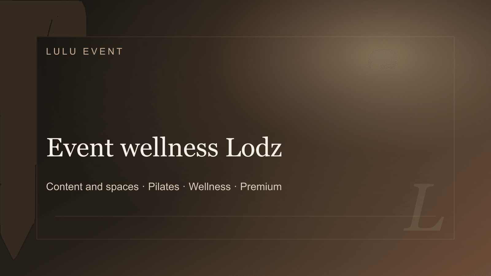 Premium cover for Event wellness Łódź: przestrzenie i content