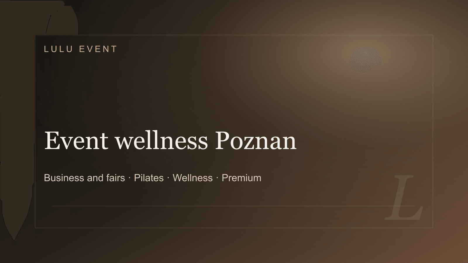 Premium cover for Event wellness Poznań: firmy, targi i marki