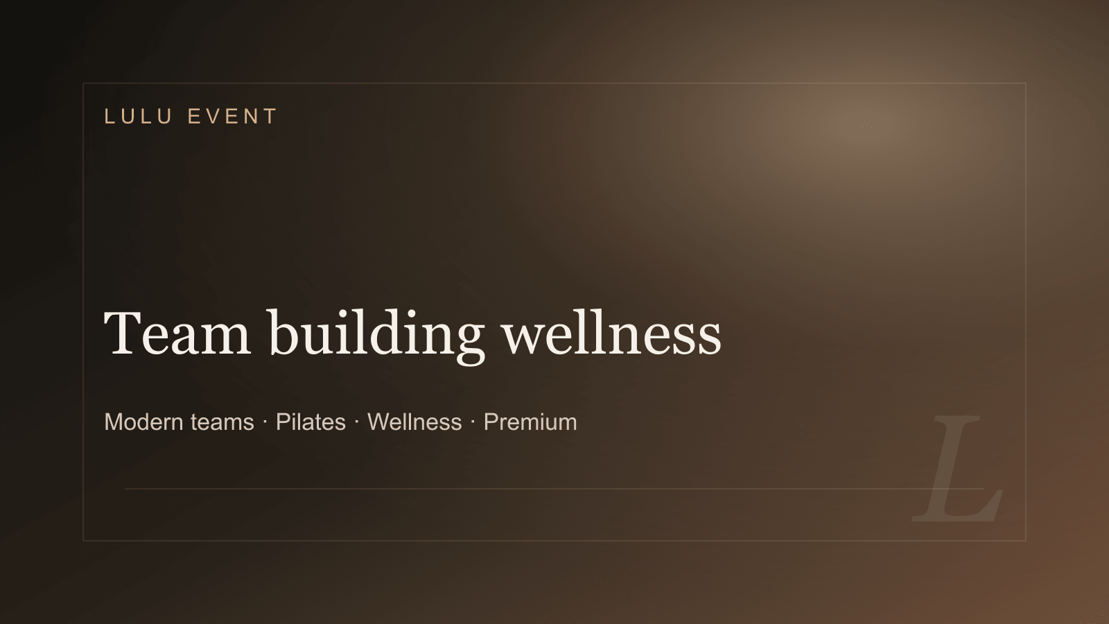 Premium cover for Team building wellness dla nowoczesnych zespołów